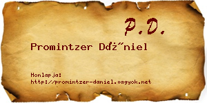 Promintzer Dániel névjegykártya